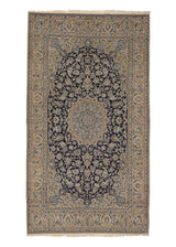 35985 Persian Rug Nain Handmade Area Traditional 4'3'' x 7'6'' -4x8- Whites Beige Blue Floral Design