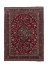 35996 Persian Rug Kashan Handmade Area Traditional 10'7'' x 14'9'' -11x15- Red Blue Floral Design