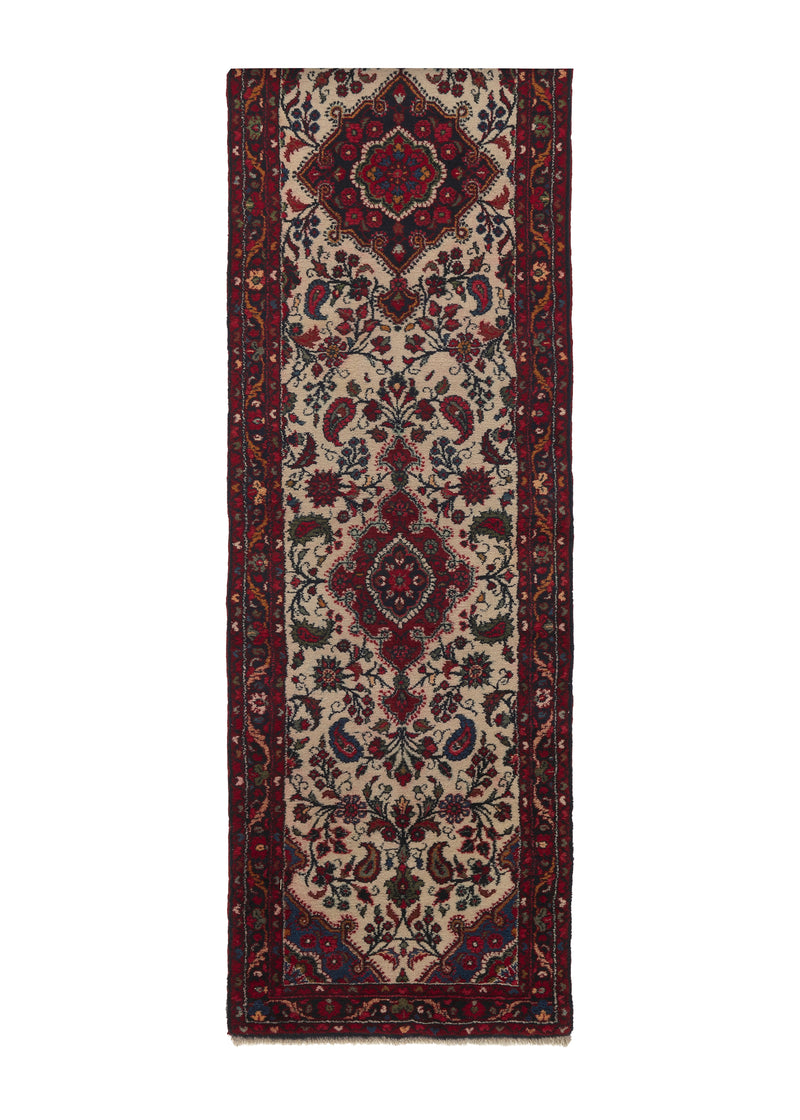 36000 Persian Rug Hamadan Handmade Runner Tribal 2'9'' x 14'6'' -3x15- Red Floral Design