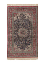 36059 Oriental Rug Chinese Handmade Area Traditional 3'1'' x 5'0'' -3x5- Blue Red Floral Design
