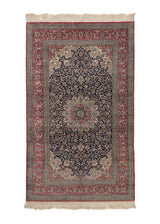 36059 Oriental Rug Chinese Handmade Area Traditional 3'1'' x 5'0'' -3x5- Blue Red Floral Design
