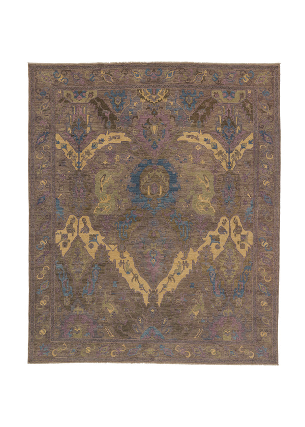 36065 Oriental Rug Pakistani Handmade Area Transitional 8'2'' x 9'8'' -8x10- Gray Purple Brown Oushak Design