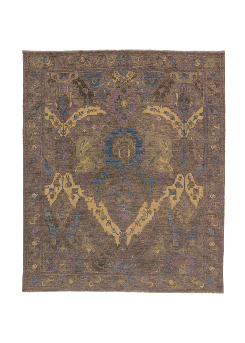 36065 Oriental Rug Pakistani Handmade Area Transitional 8'2'' x 9'8'' -8x10- Gray Purple Brown Oushak Design