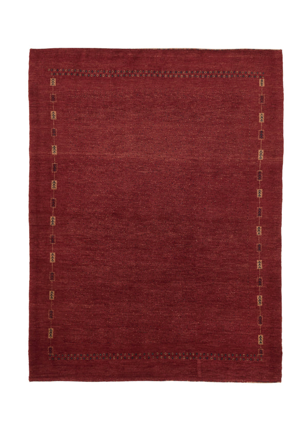 36076 Persian Rug Gabbeh Handmade Area Tribal 4'11'' x 6'8'' -5x7- Red Open Design