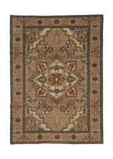 36091 Oriental Rug Pakistani Handmade Area Tribal 6'3'' x 8'7'' -6x9- Whites Beige Gray Geometric Design