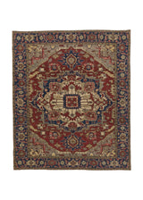 36093 Oriental Rug Pakistani Handmade Area Tribal 8'0'' x 9'8'' -8x10- Red Blue Heriz Design