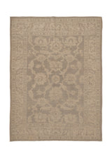 36098 Oriental Rug Turkish Handmade Area Neutral Vintage 4'10'' x 6'8'' -5x7- Whites Beige Oushak Design