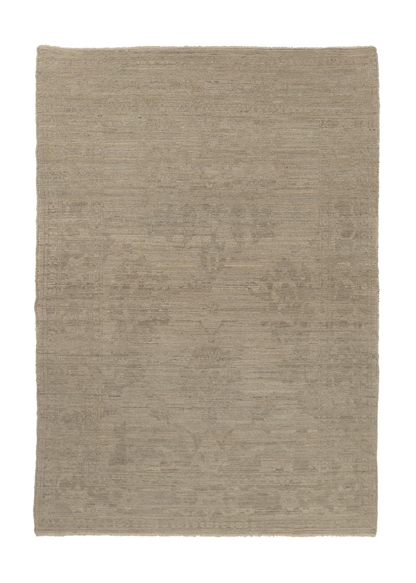 36099 Oriental Rug Turkish Handmade Area Vintage Neutral 4'2'' x 5'11'' -4x6- Whites Beige Oushak Design