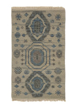 36140 Oriental Rug Indian Handmade Area Transitional 2'0'' x 3'0'' -2x3- Whites Beige Kazak Design