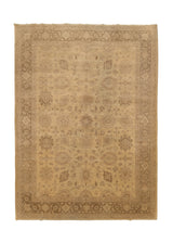 36162 Oriental Rug Pakistani Handmade Area Transitional Neutral 10' x 13'6'' -10x14- Whites Beige Oushak Design