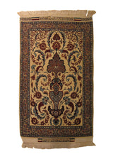 A11018 Persian Rug Isfahan Handmade Area Traditional 2'2'' x 3'3'' -2x3- Whites Beige Blue Tree of Life Design