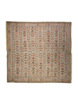 A19858 Oriental Rug Moroccan Handmade Square Tribal 6'1'' x 6'4'' -6x6- Whites Beige Red Kilim Geometric Design