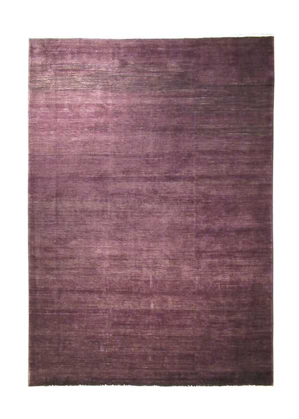 A21610 Oriental Rug Pakistani Handmade Area Transitional 6'8'' x 9'6'' -7x10- Purple Antique Washed Gabbeh Solid Design