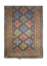 A25183 Persian Rug Malayer Handmade Area Tribal Antique 3'10'' x 6'10'' -4x7- Black Red Geometric Design