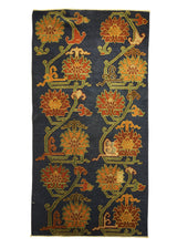 A25543 Oriental Rug Tibetan Handmade Area Traditional Antique 3'0'' x 5'9'' -3x6- Blue Red Floral Design