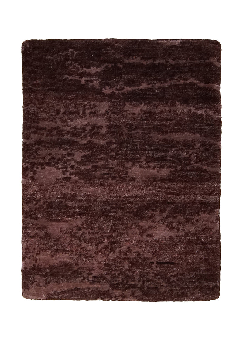 A29098 Oriental Rug Indian Handmade Area Modern 1'6'' x 2'0'' -2x2- Purple Splatter Abstract Design