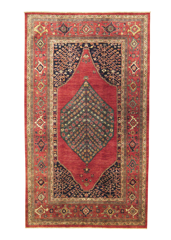 A29395 Oriental Rug Pakistani Handmade Area Transitional 5'9'' x 9'11'' -6x10- Red Ariana Geometric Design