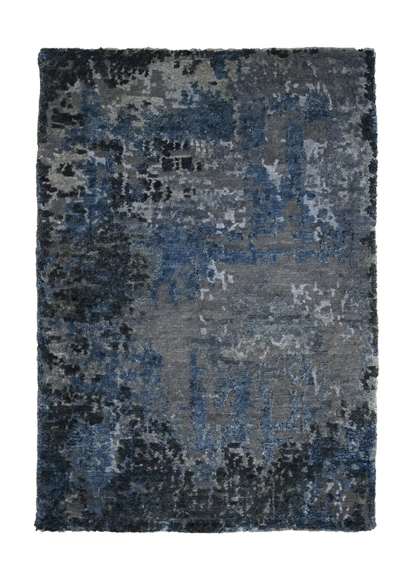 A29637 Oriental Rug Indian Handmade Area Modern 2'0'' x 3'0'' -2x3- Blue Gray Splatter Abstract Design