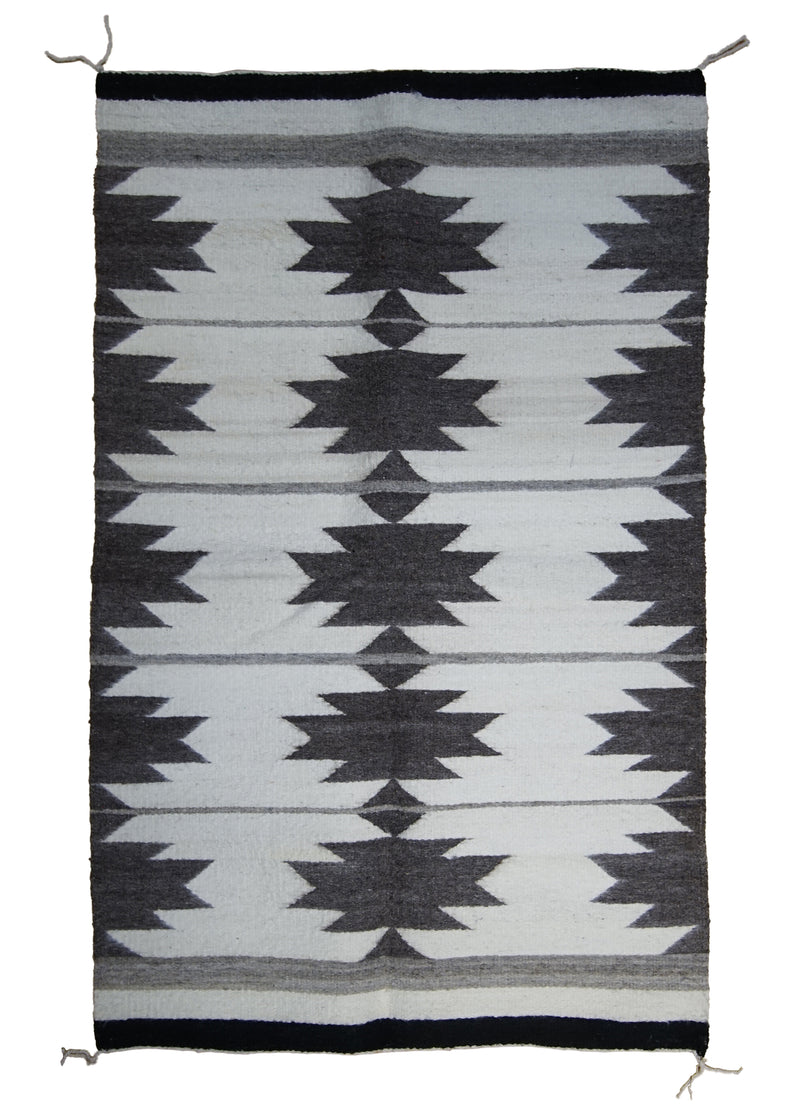 A30519 Native American Rug Navajo Handmade Area Tribal Neutral 2'3'' x 3'6'' -2x4- Whites Beige Gray Geometric Design