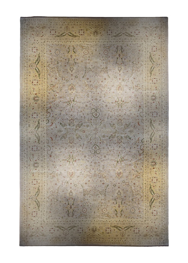 A33960 Oriental Rug Pakistani Handmade Area Transitional Neutral 15'11'' x 23'10'' -16x24- Whites Beige Yellow Gold Antique Washed Oushak Floral Design