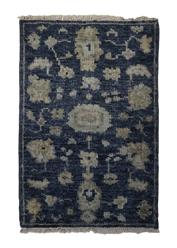 A34298 Oriental Rug Indian Handmade Area Transitional 2'0'' x 3'0'' -2x3- Gray Floral Design