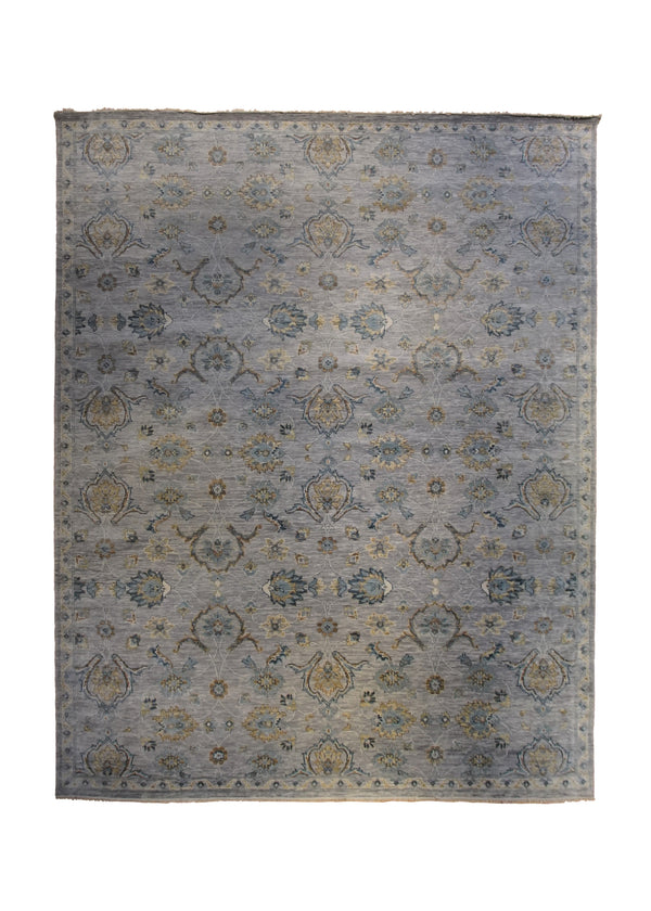 A34410 Oriental Rug Indian Handmade Area Transitional Neutral 12'2'' x 15'4'' -12x15- Whites Beige Yellow Gold Oushak Design
