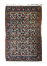 A35014 Persian Rug Najafabad Handmade Area Traditional 4'5'' x 6'6'' -4x7- Whites Beige Green Blue Floral Design